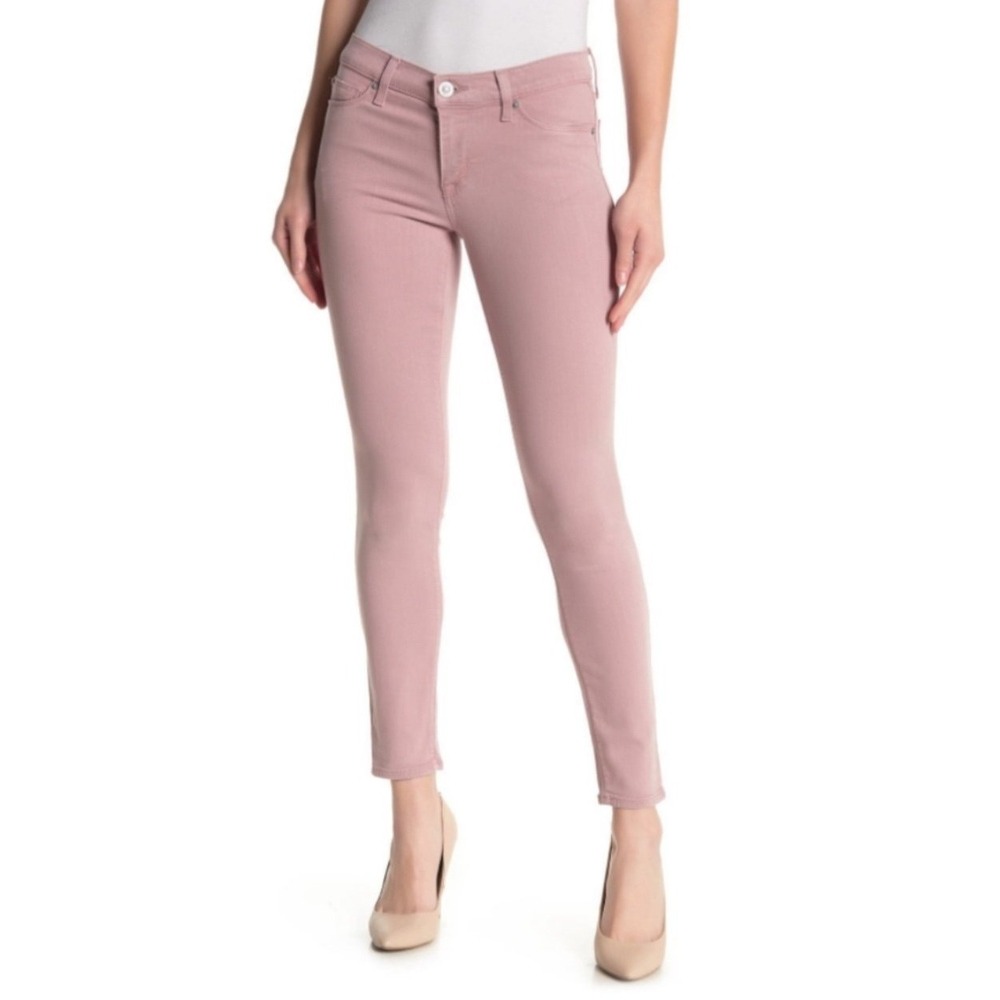 Hudson women's ankle krista pink super skinny jeans